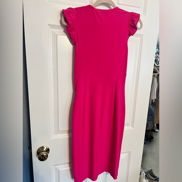 Joseph Ribkoff Pink Ruffle Dress - Picture 2 of 3